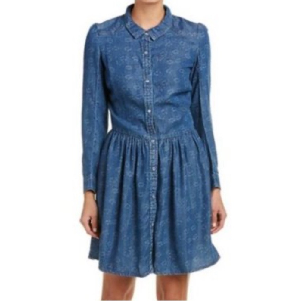 The Kooples Denim Dress Pearl Snap XS